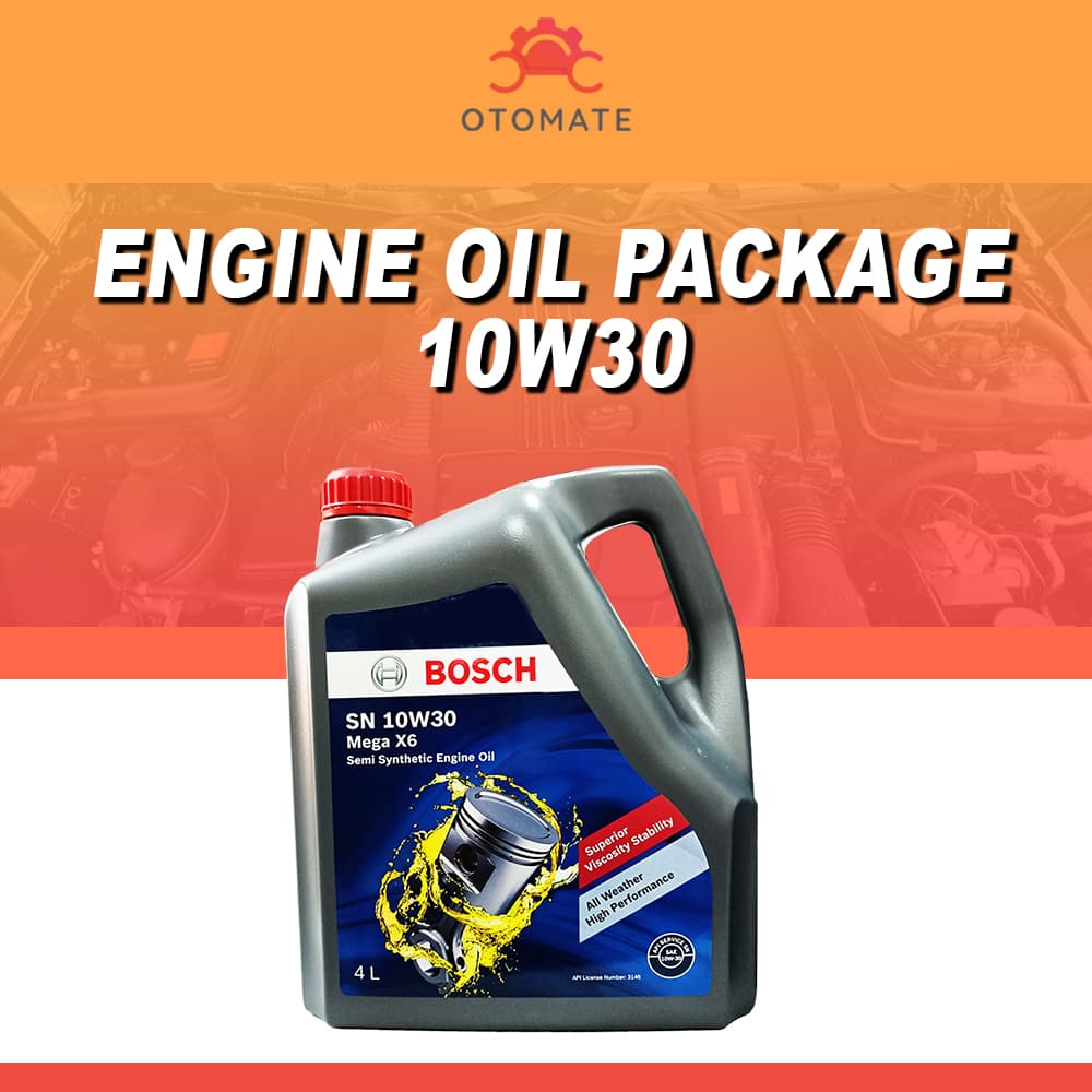 ENGINE OIL SERVICE : 10W30 SEMI SYN-4L [BOSCH] E2