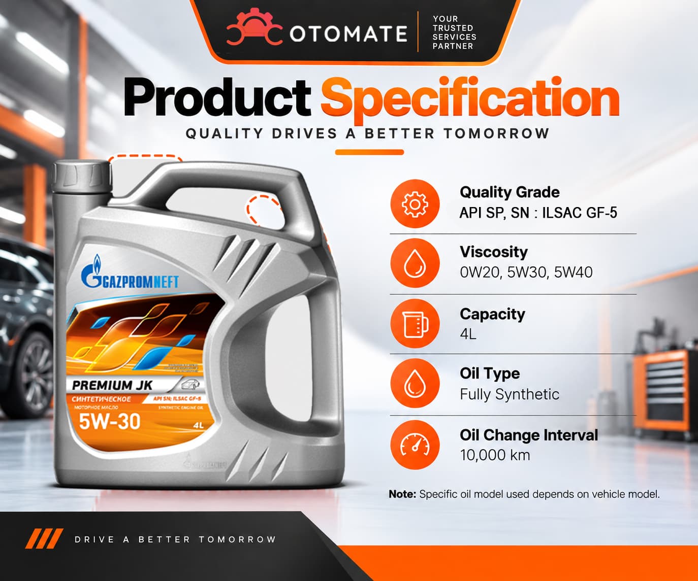 ENGINE OIL SERVICE: 10W30, 10W40 SEMI SYN-4L [GAZPROM NEFT]-0