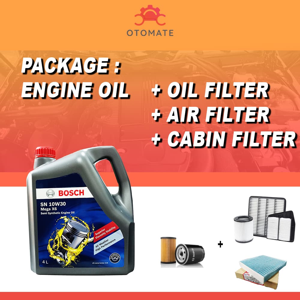 ENGINE OIL + OIL FILTER + AIR FILTER + CABIN FILTER