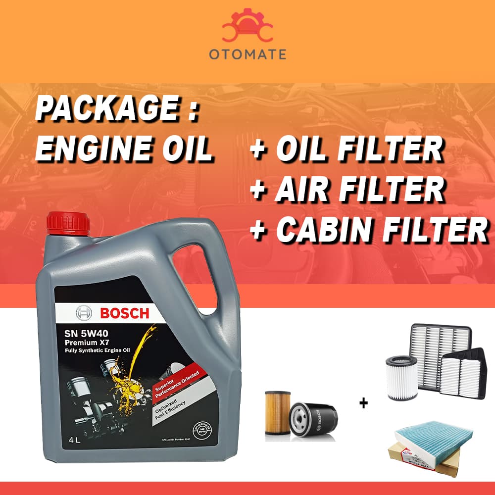 ENGINE OIL + OIL FILTER + AIR FILTER + CABIN FILTER
