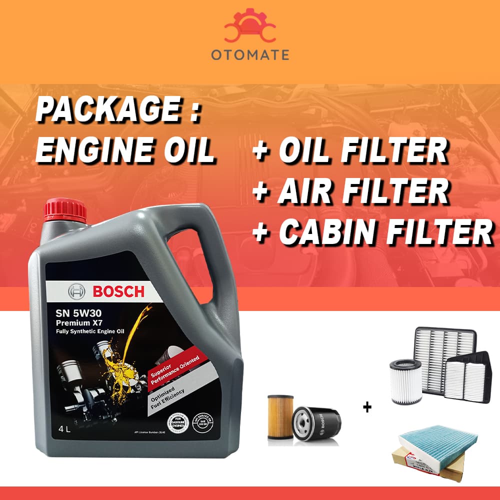 ENGINE OIL + OIL FILTER + CABIN FILTER