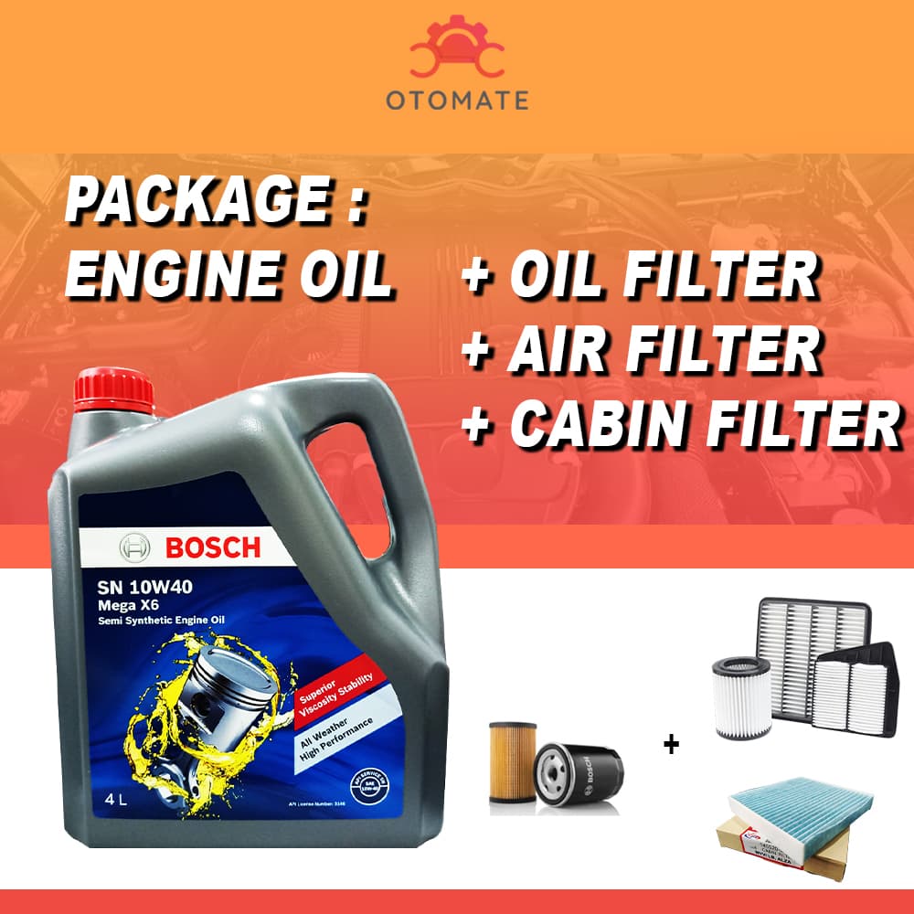 ENGINE OIL + OIL FILTER + AIR FILTER + CABIN FILTER